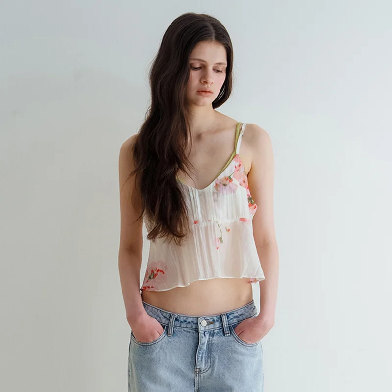 Rezel 花卉 透視 馬甲_Sheer_Bustier