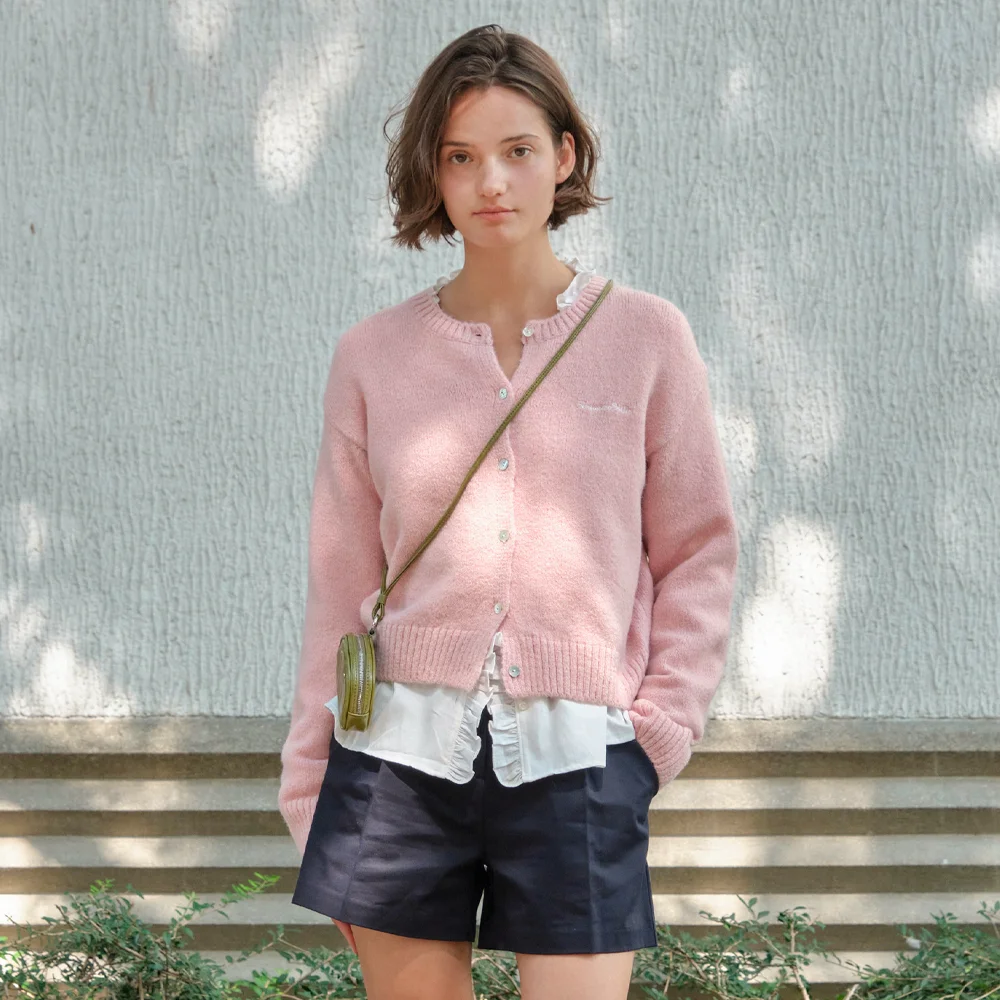 Manon Alpaca Cardigan - Pink