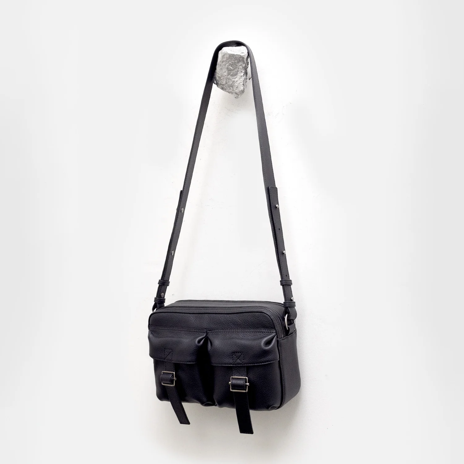 Leather Camera Bag - Black