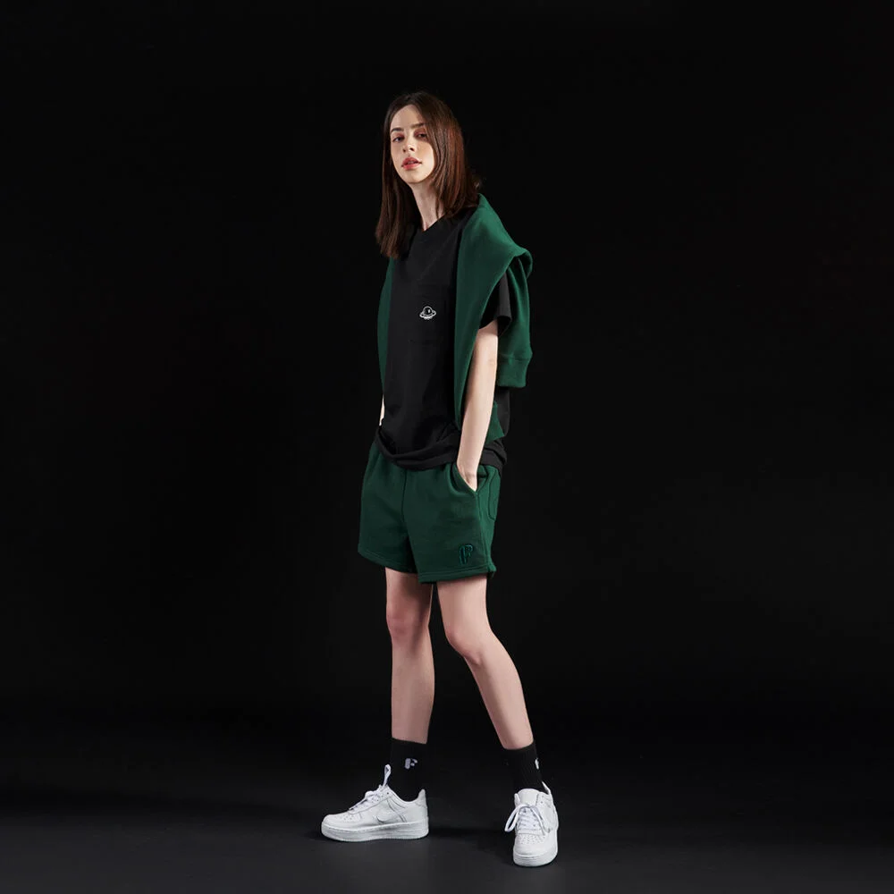 Essential 'F' logo sweat shorts_Women (Green)