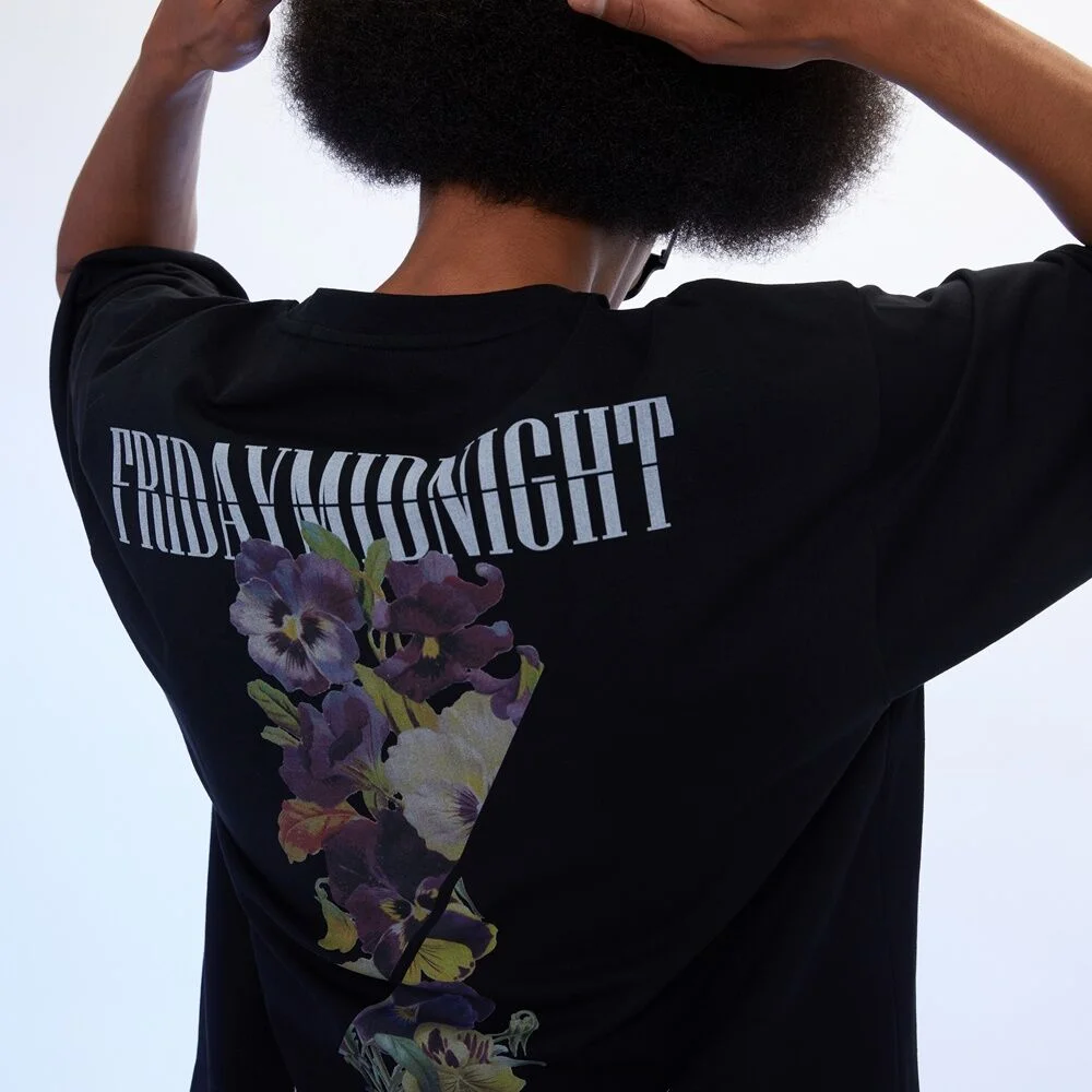 UNISEX BACK FLOWER T-SHIRTS IETS0E662BK