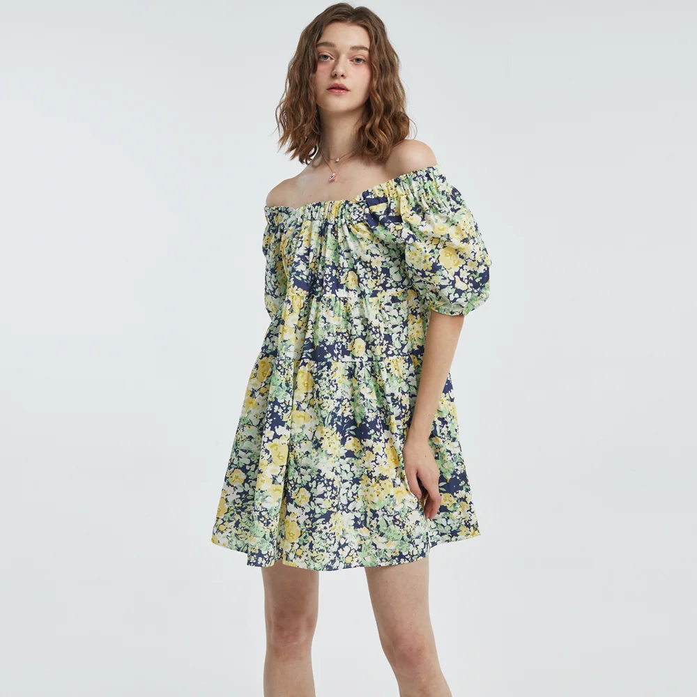 Off Shoulder Flower OnePiece