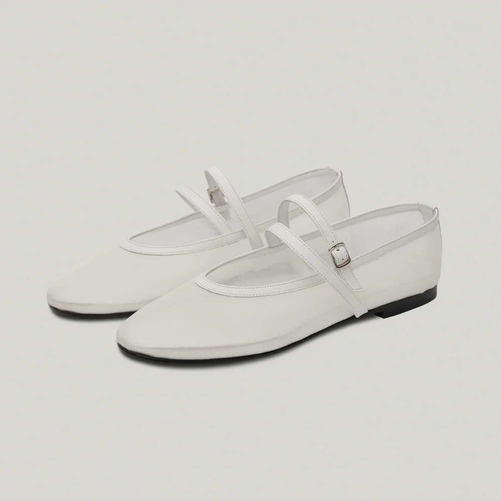 DOUBLE STRAP MESH FLAT (MESH WHITE)