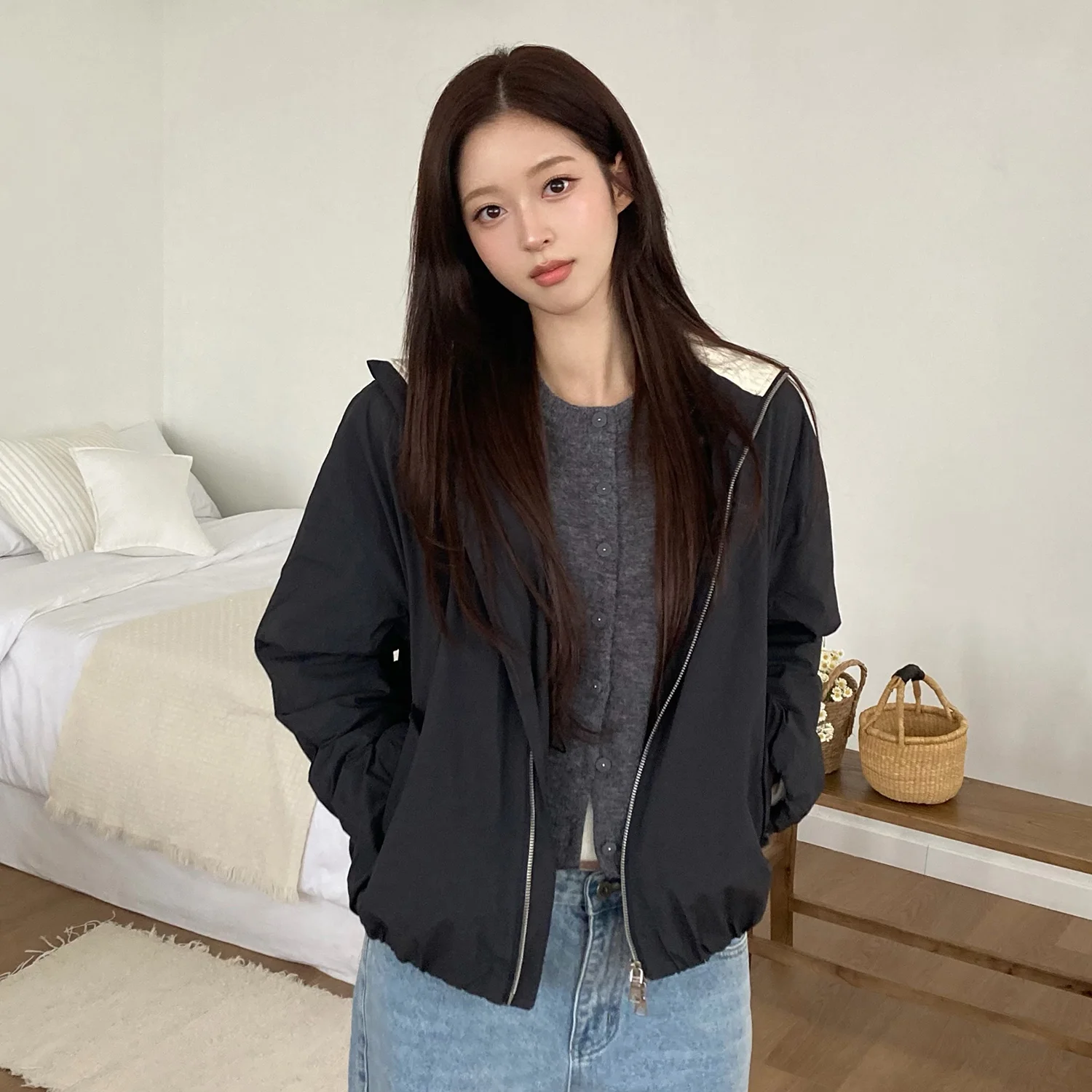 Lazy 尼龍 外套_Moon Navy