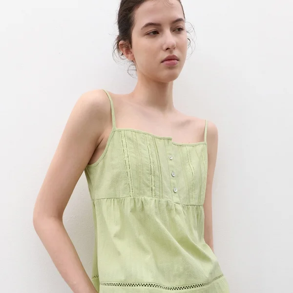 PINTUCK LACE COTTON BLOUSE (BL-4418)