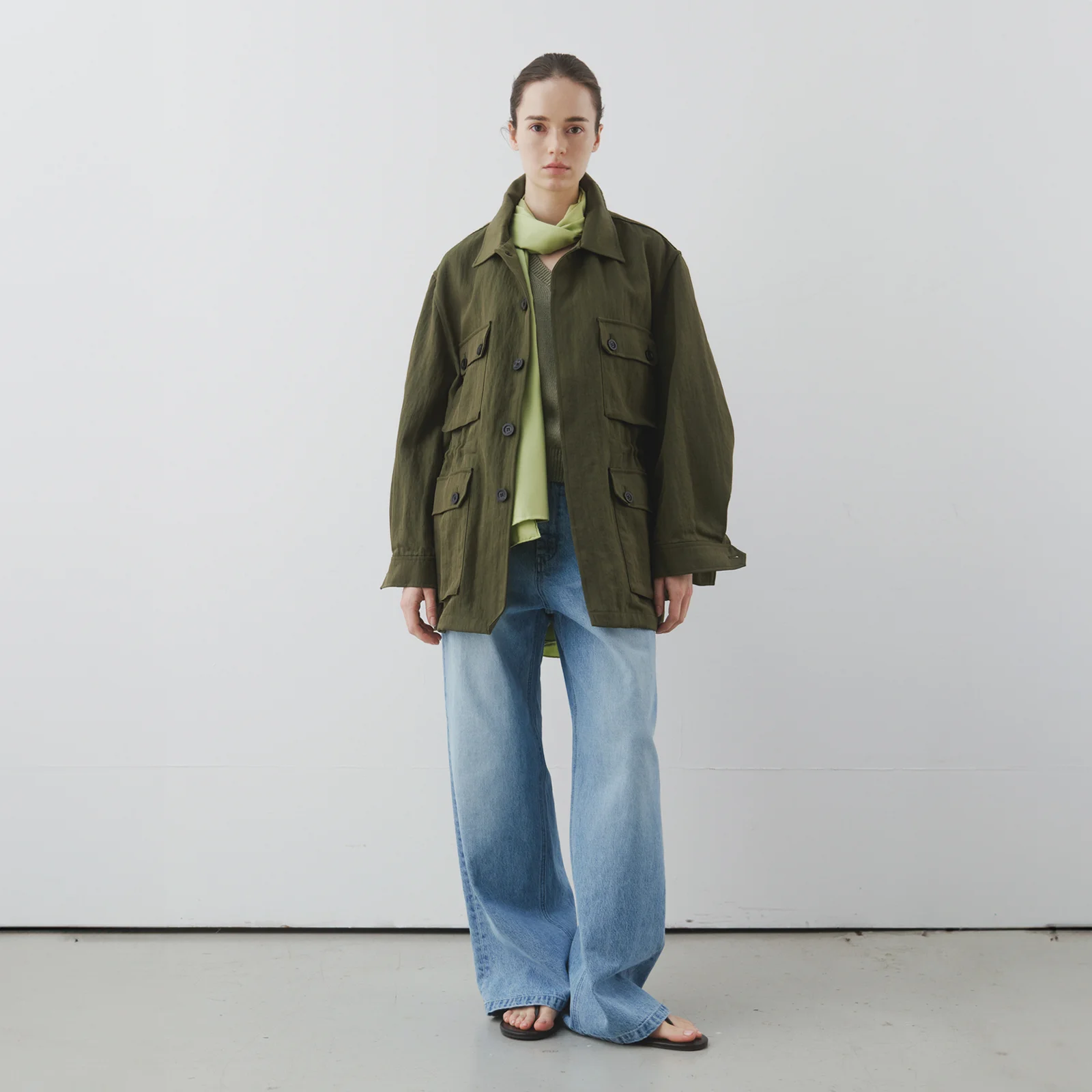 Luster Safari Jacket in Olive
