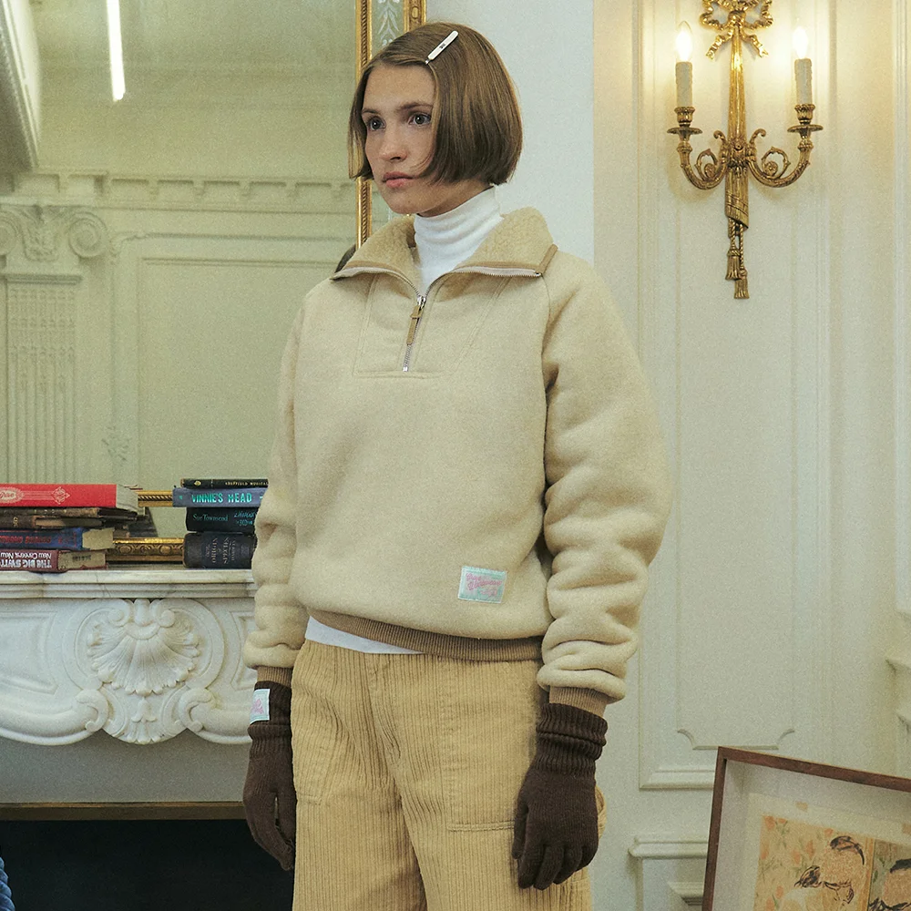 PICOT SWEAT SHIRT (BEIGE)