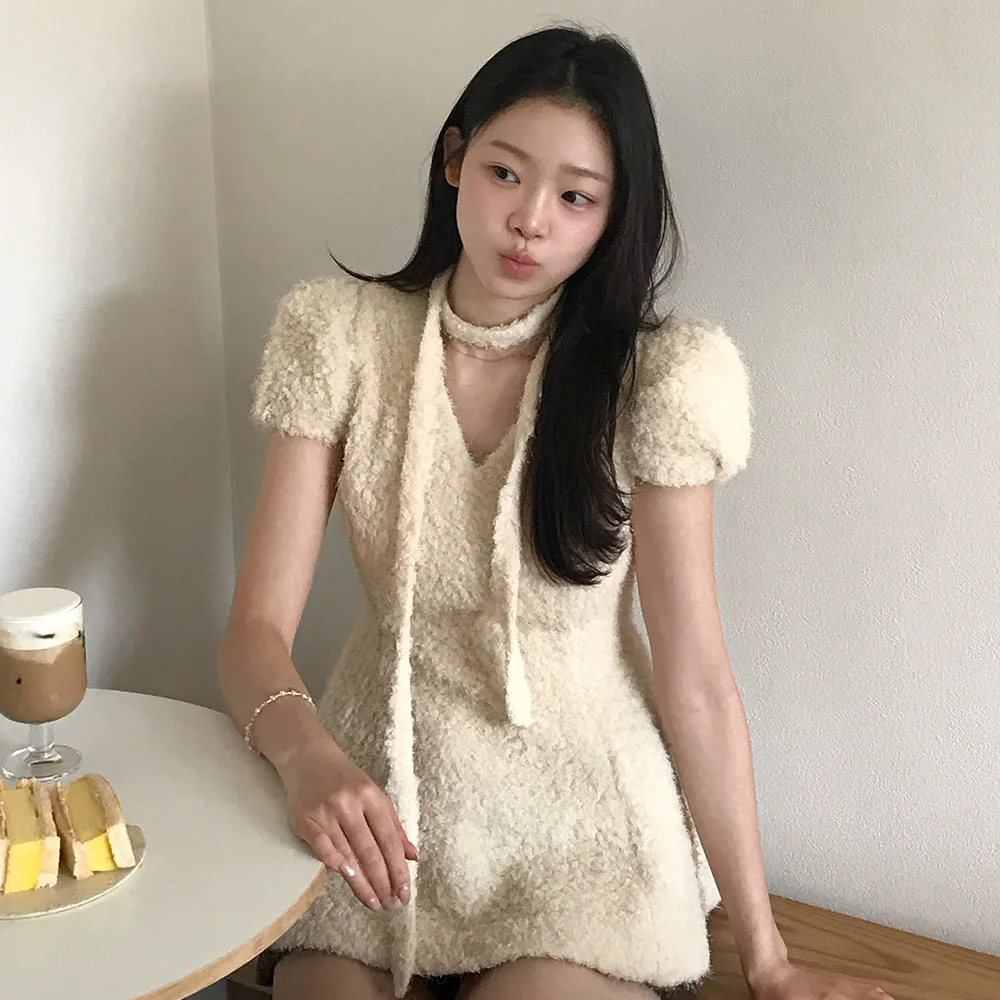 Fluffy Tie Top