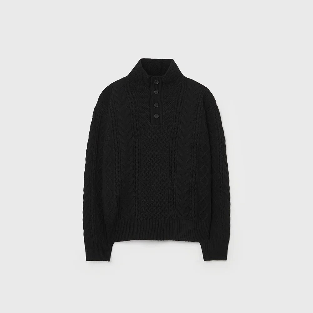 CASHMERE FISHERMAN (BLACK)