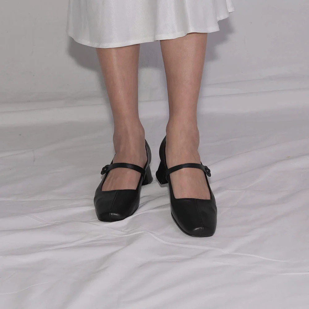 Lyon Mary Jane 黑色 Maryjane shoes Black