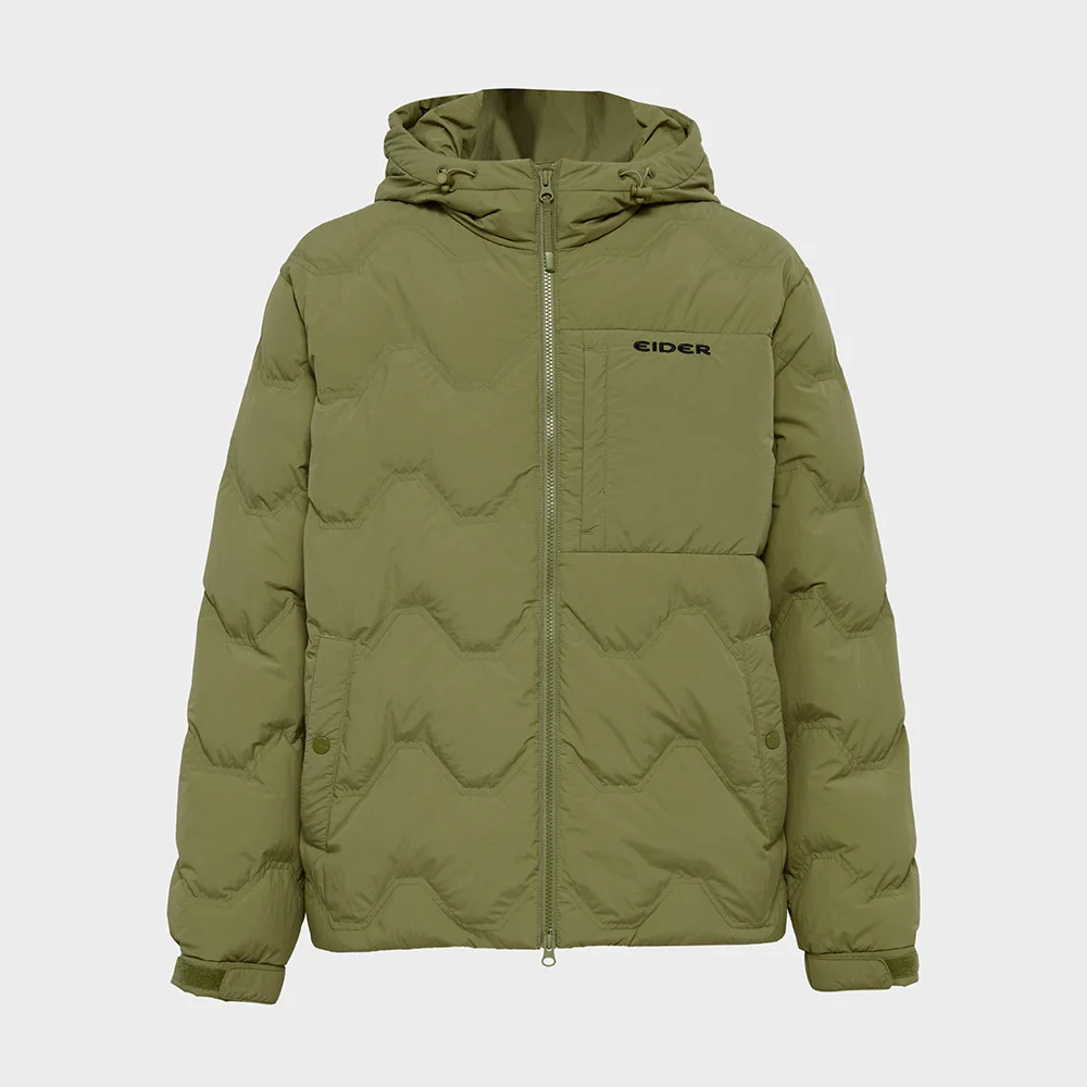 THERMOLOCK (Thermolock) 男裝 修身 連帽衫 混紡 Down 外套_Olive_DMW25553K3