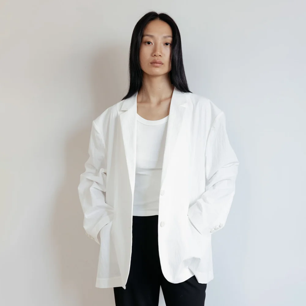 Oversized Cotton Jacket (White)