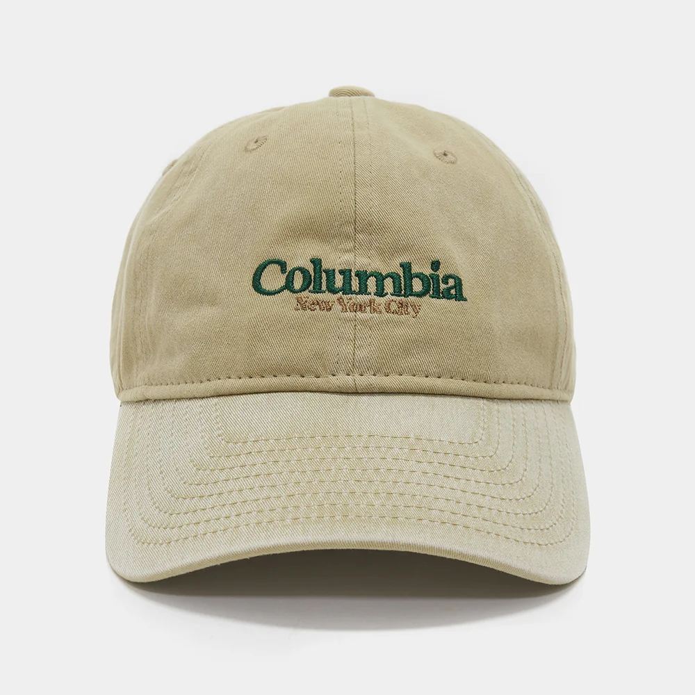 NYC EMB WASHED OVERSIZED CAP_BEIGE