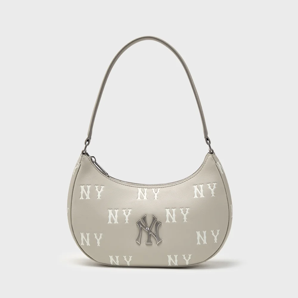 經典 Monogram 壓紋 Hobo Bag NY (L.Grey)