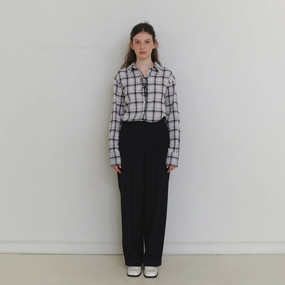 Bony standard shirt grey check