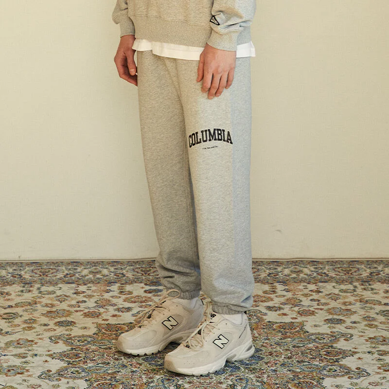 CU FRONT EMB SWEATPANTS M灰色