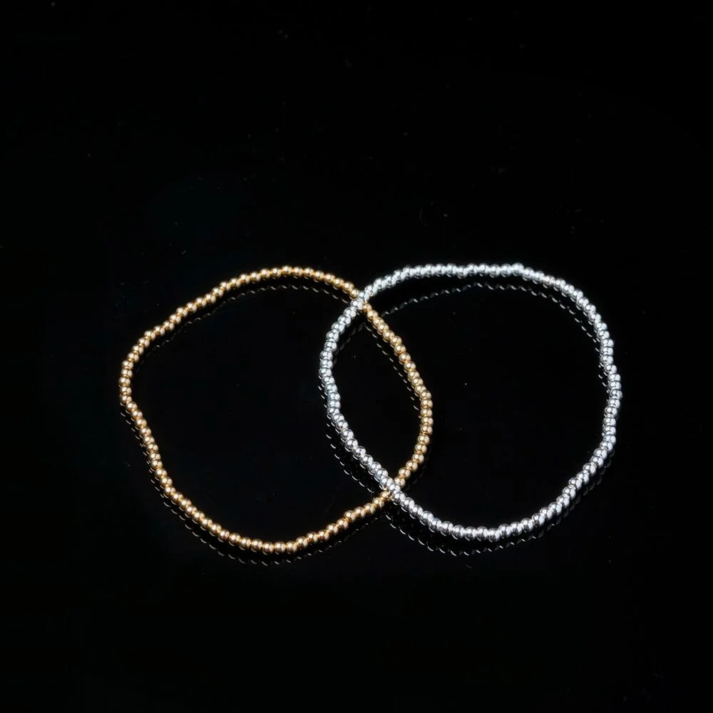 2mm silver gold ball daily simple Bracelet 925銀色 銀珠 手鏈 2mm