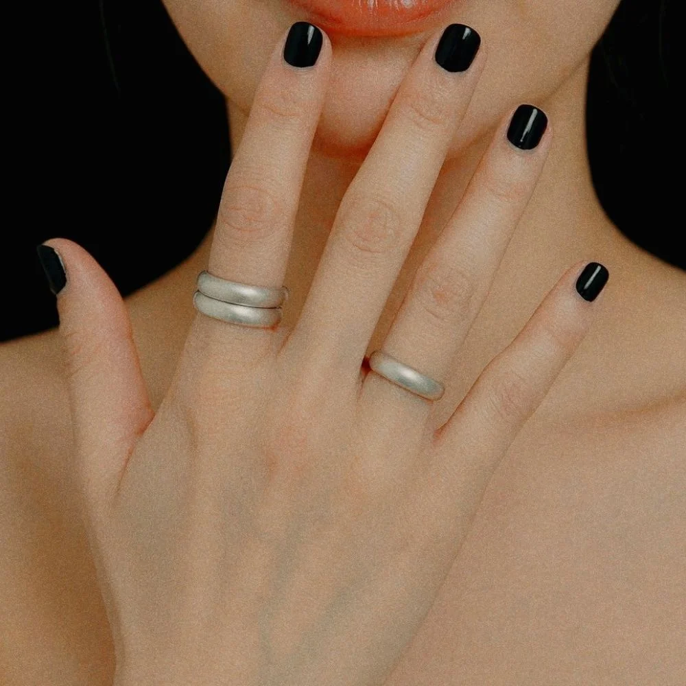 Matte bold ring (2 color) / 啞光 啞光 醒目 戒指
