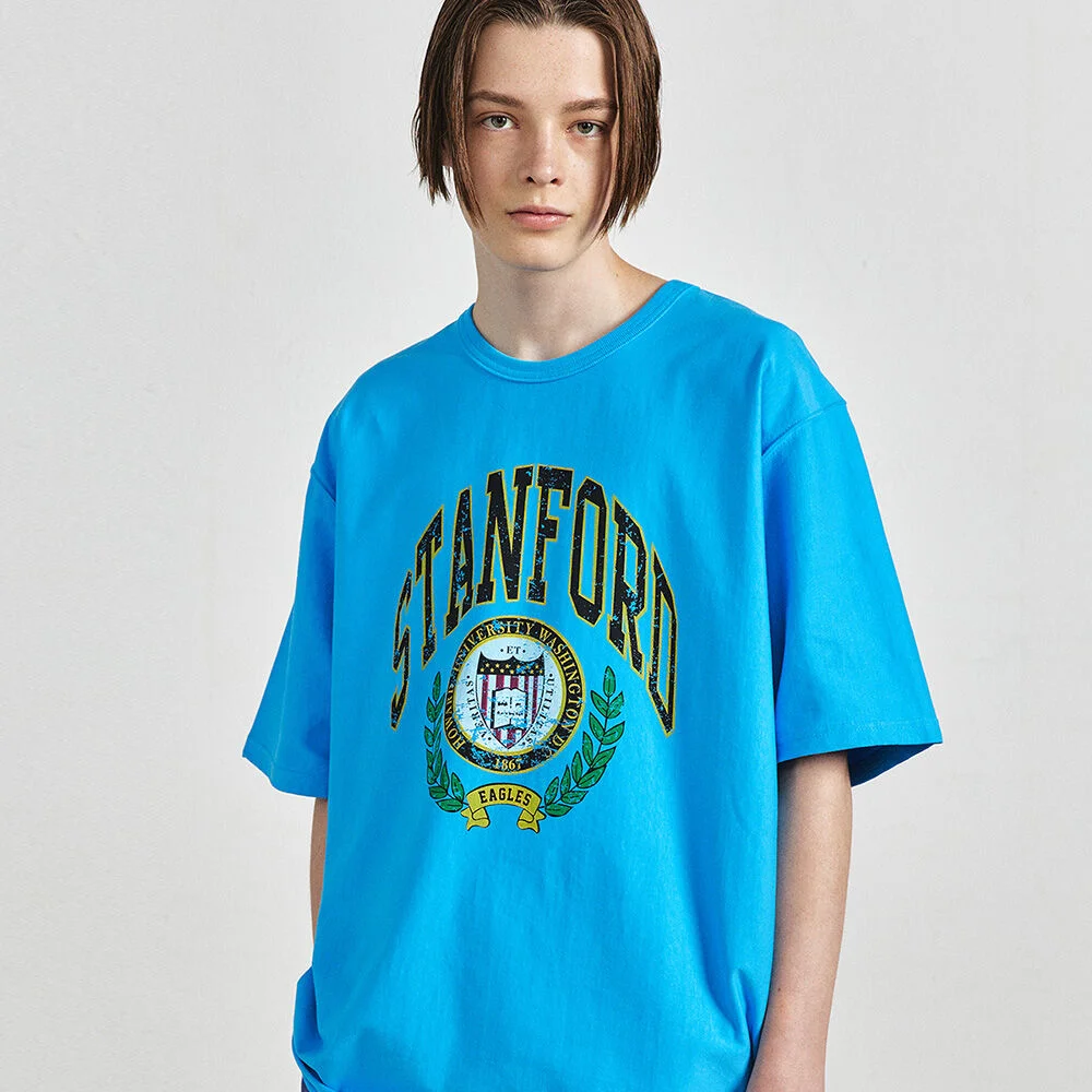 UNIVERSITY STANFORD T-SHIRTS BLUE