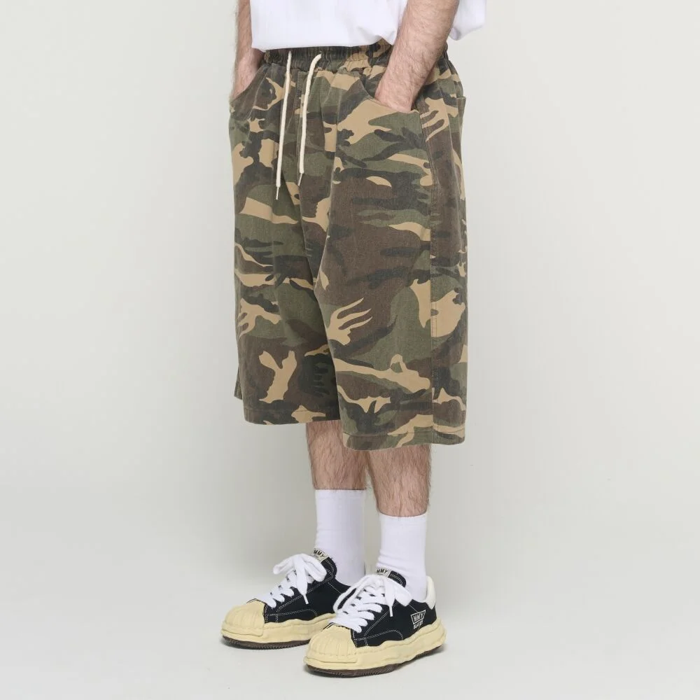 CAMO PATTERN BIO BERMUDA PANTS (KHAKI)