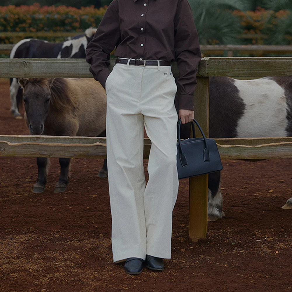 RIVET CORDUROY PANTS (IVORY)