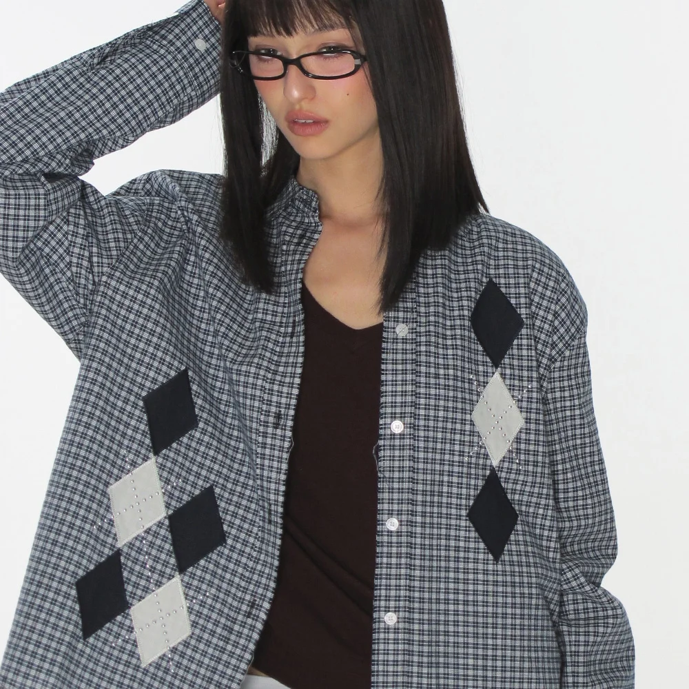 ARGYLE CHECK SHIRTS_NAVY