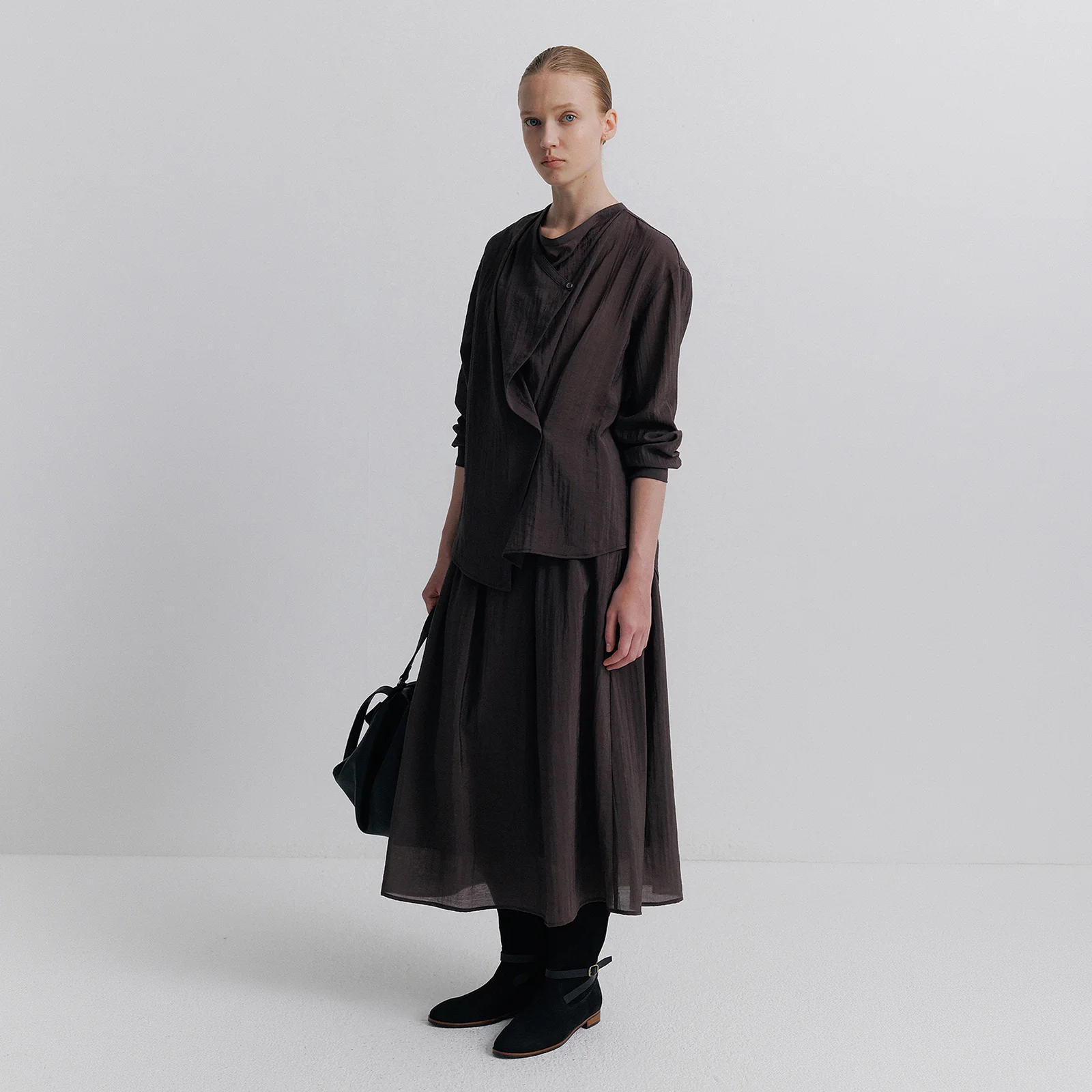 Tuva Viscose Skirt Coal
