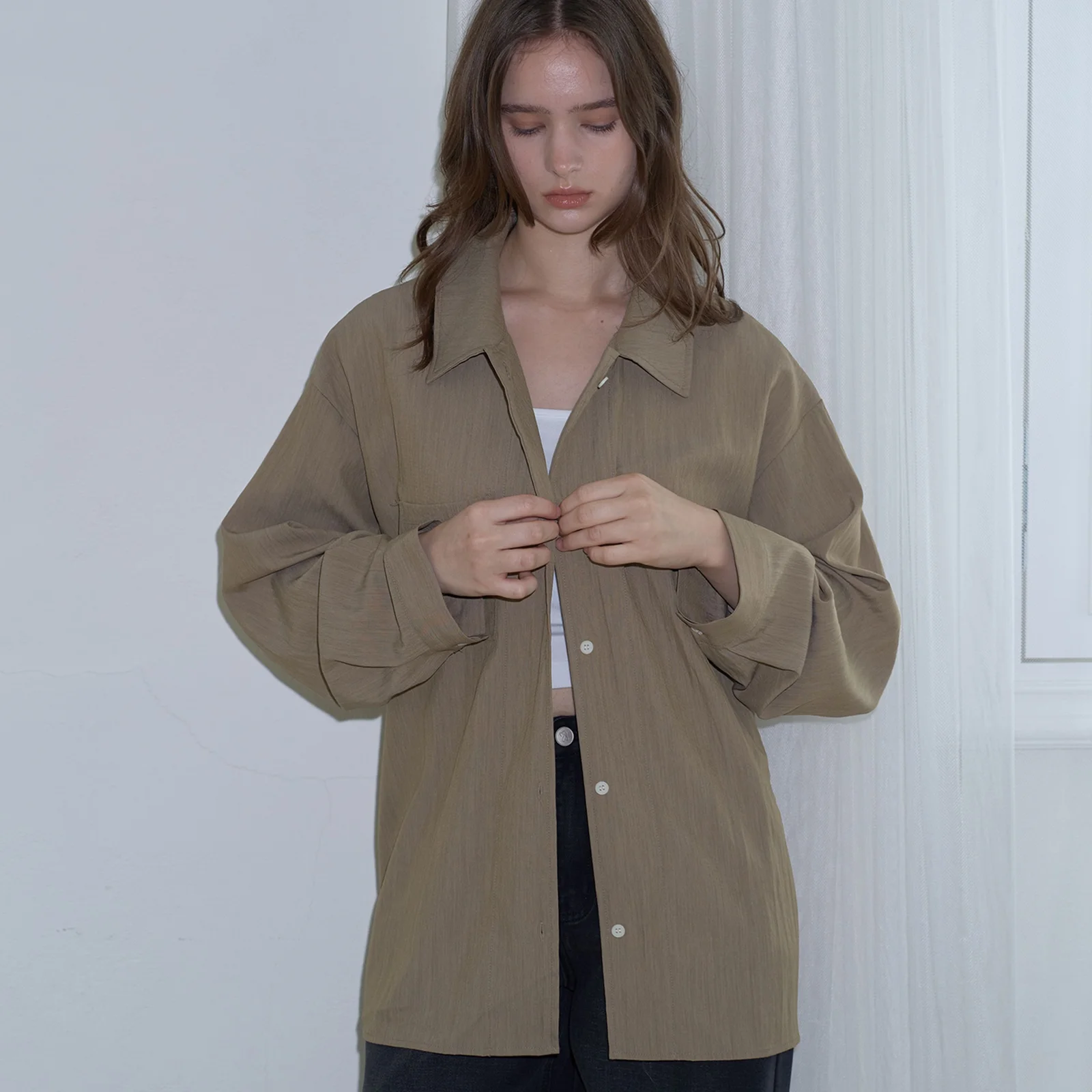 Relaxed Button Shirt (brown)
