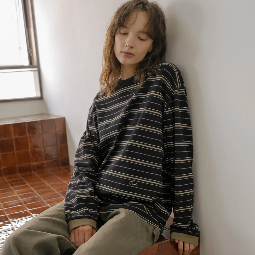 Signature stripe t-shirt _Navy