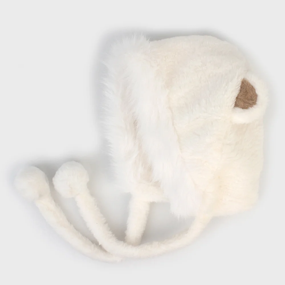 Bear Fur White Balaclava 毛帽