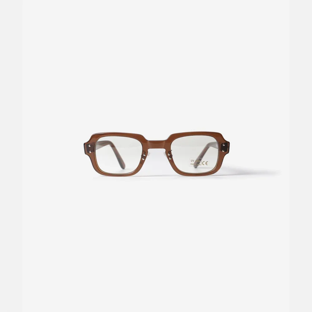 YMCL KY USS S9 Eyewear Frame - Frame : Brown / Lens : Clear