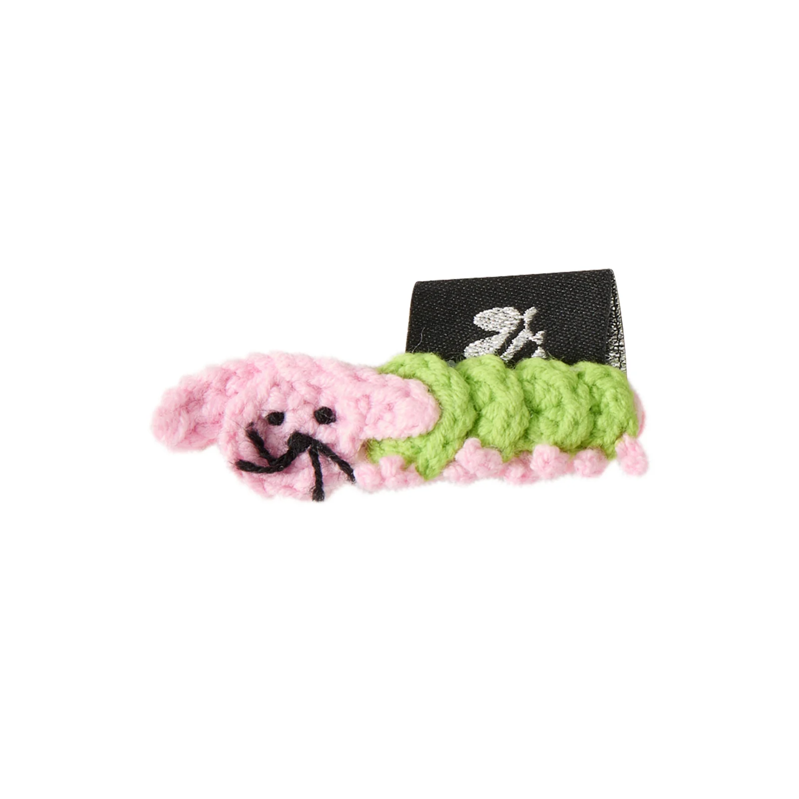 Knit Hair Clip_Dog Worm