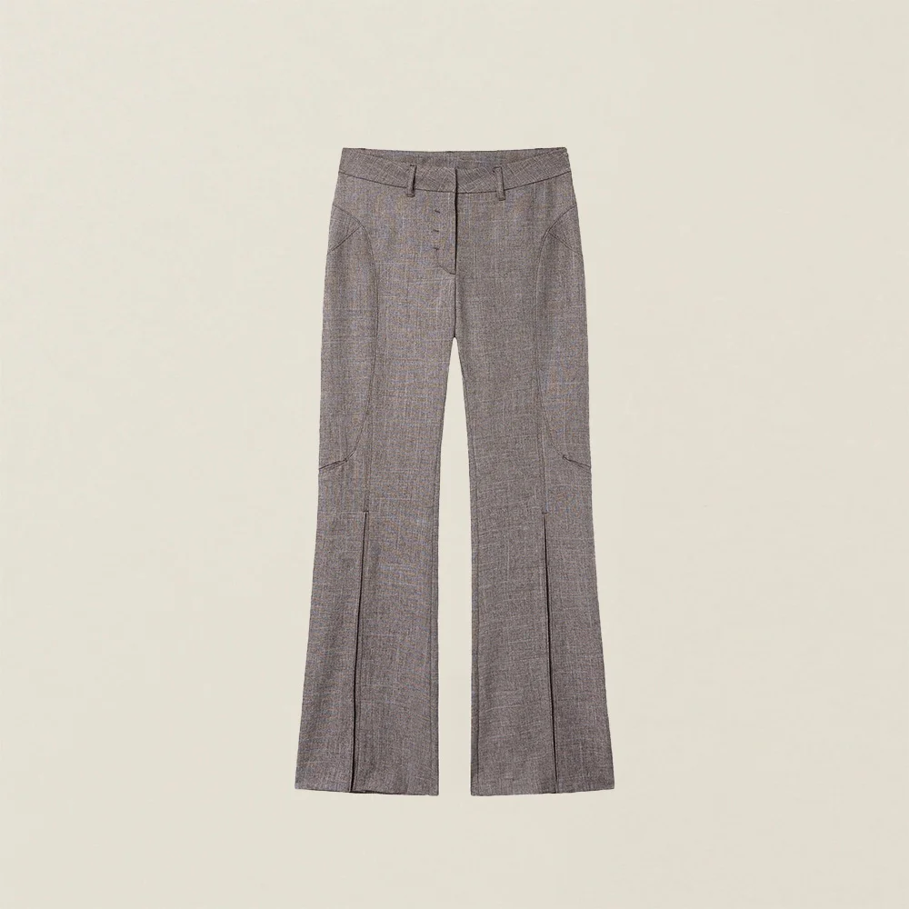 WOMENS BOOTCUT SLACKS BROWN