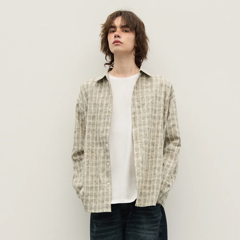 M1067 VINTAGE CHECK SHIRT_GREEN