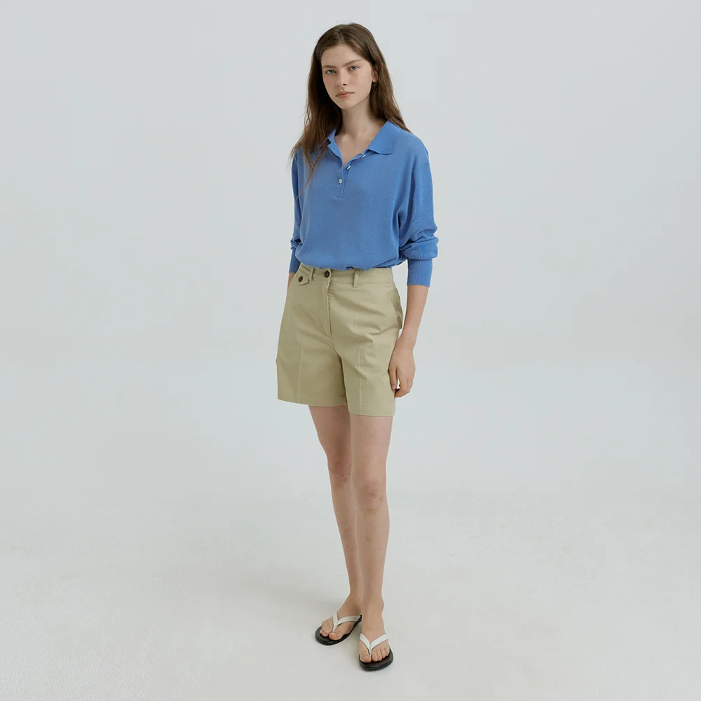 Chino Cotton Shorts (Beige)