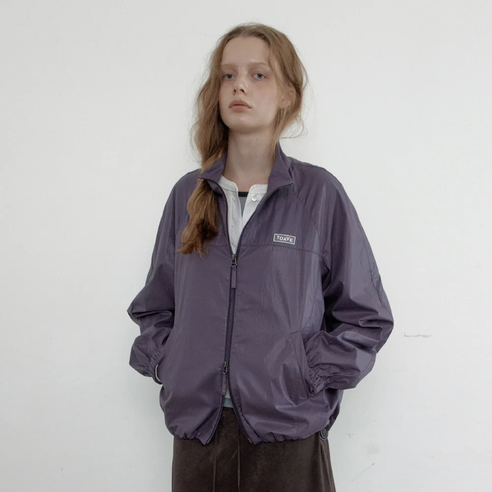 Rush High Neck Wind Jacket (Purple)