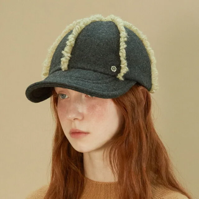 Fringe wire cap -Grey