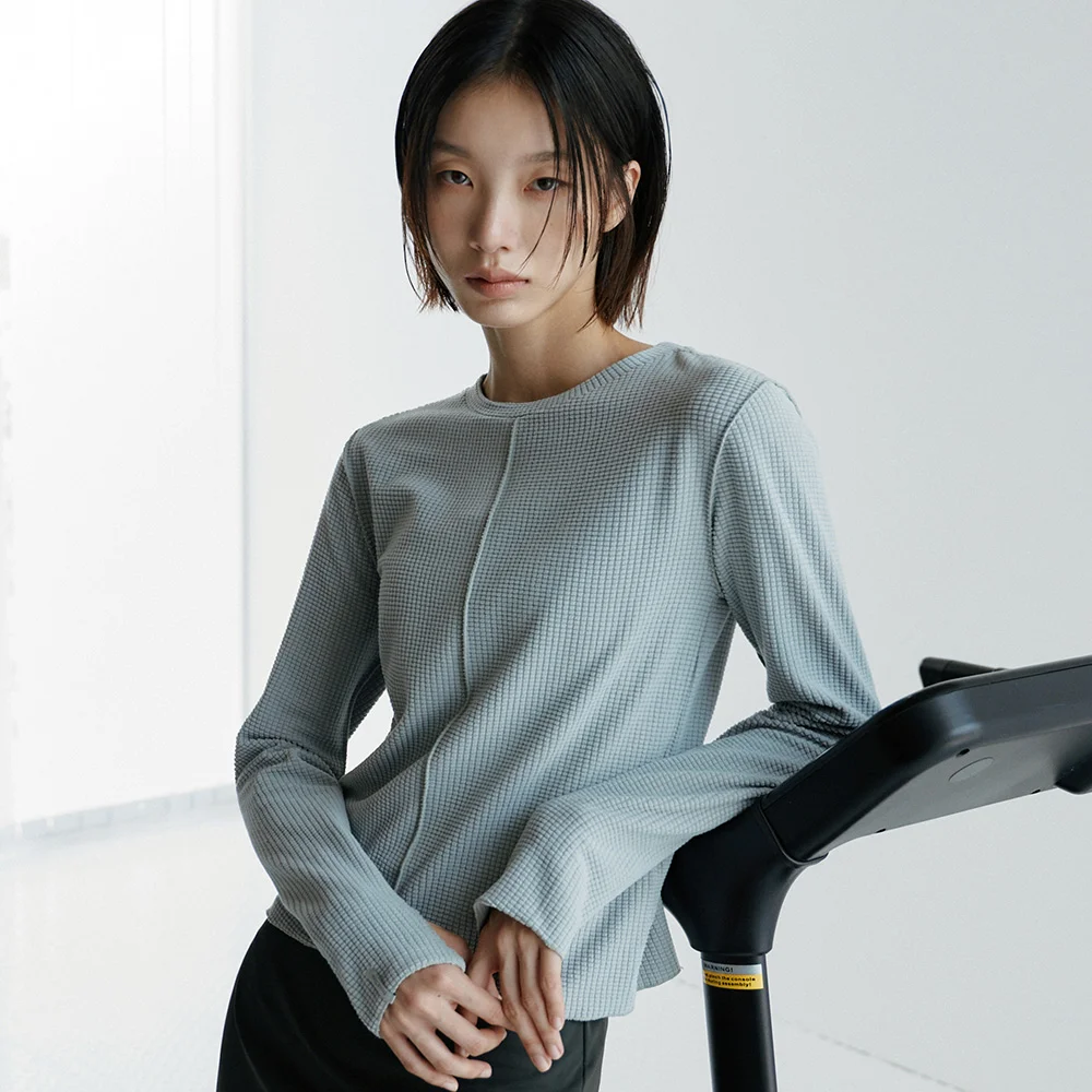 Grid Warm長袖罩衫