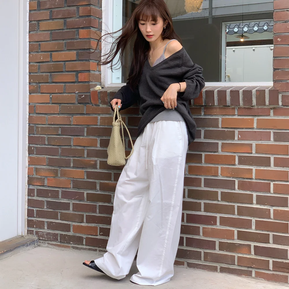 Comfort string cotton pants _Ivory