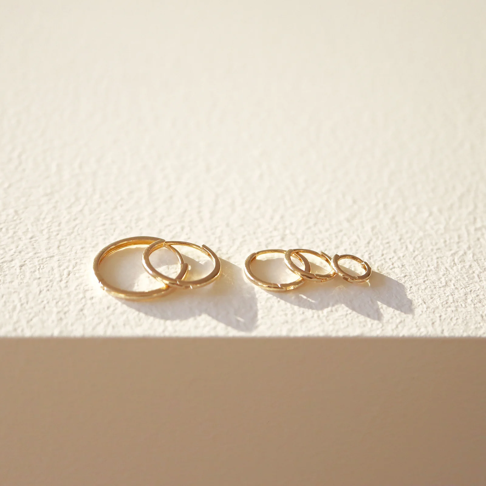 14k gold 日常 環形耳環