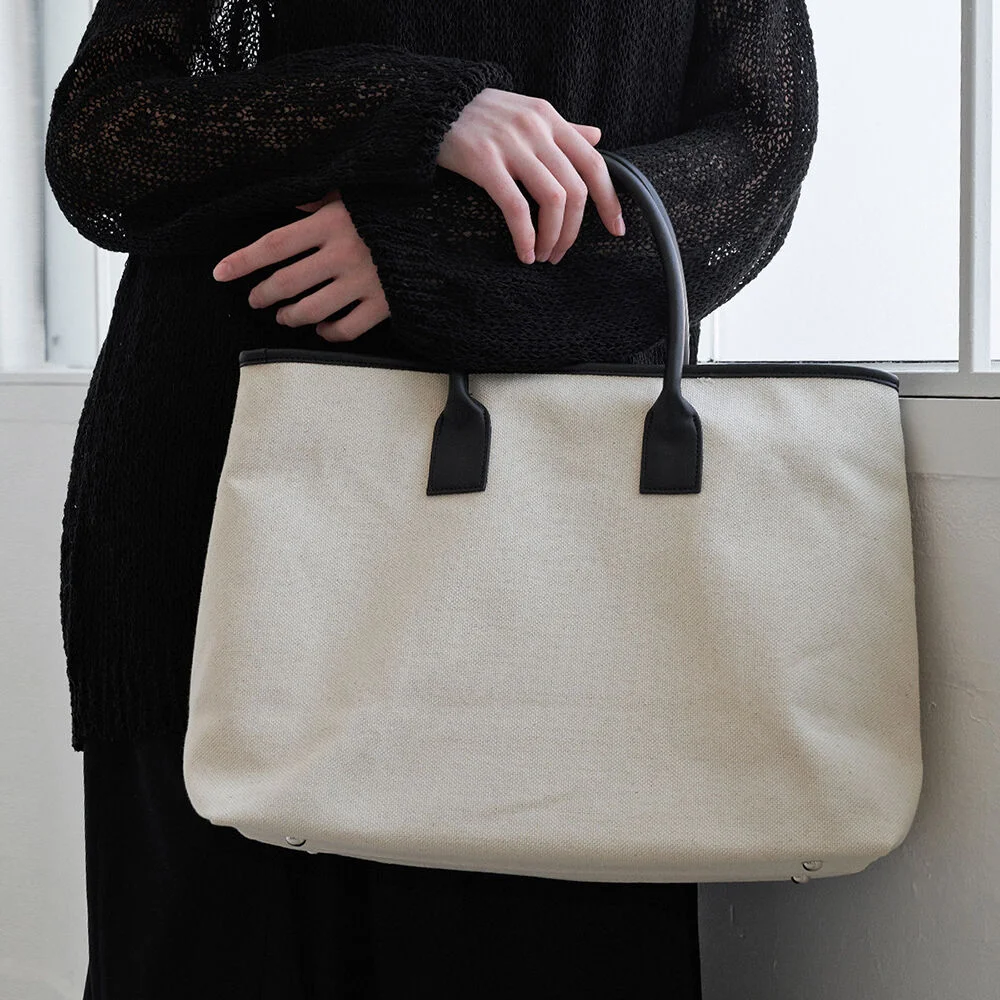 Easy canvas tote bag - black