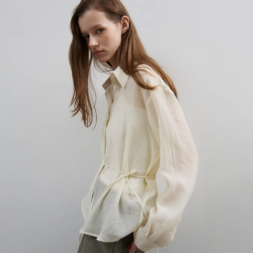 Multi-way Wrinkle Shirt(Cream)
