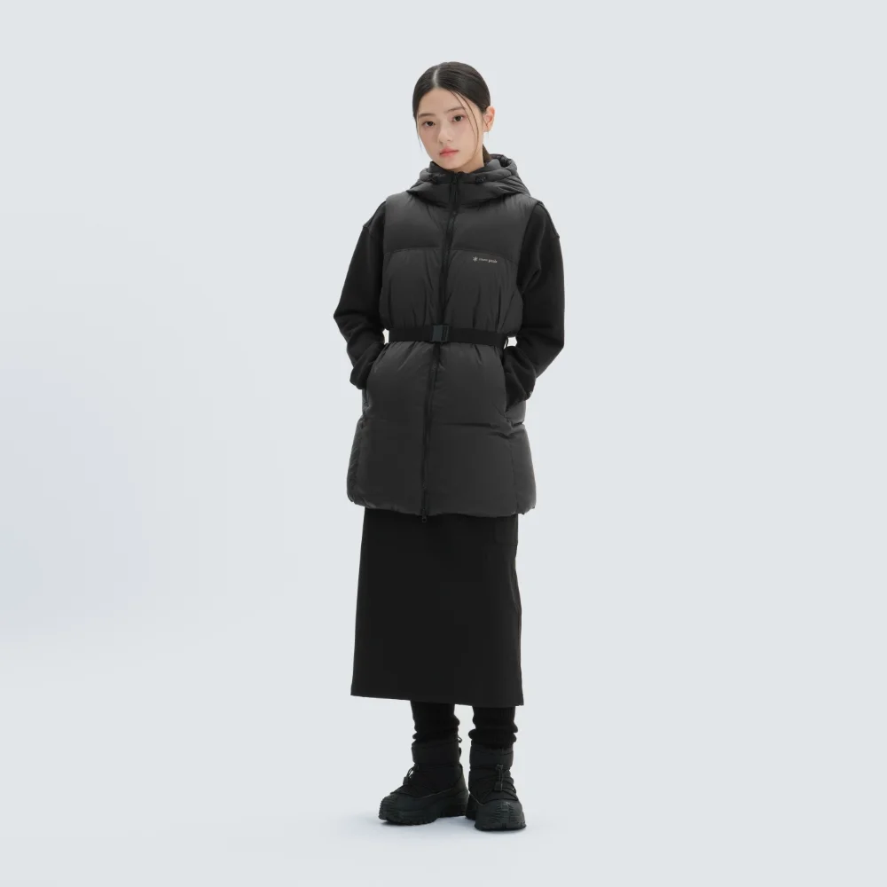 Tipico 女裝 連帽衫 束帶 Down Black (S24WWTDV03)