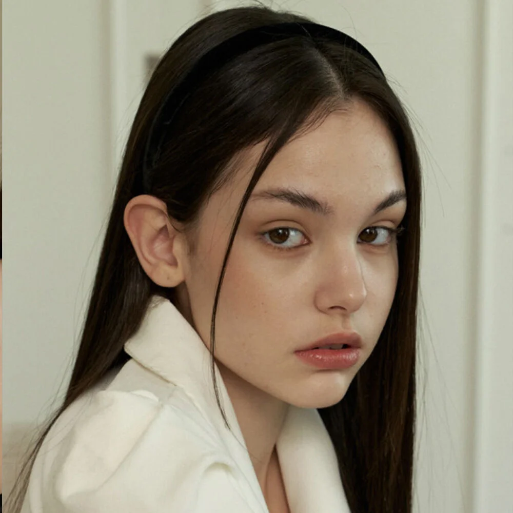 black silk velvet head band