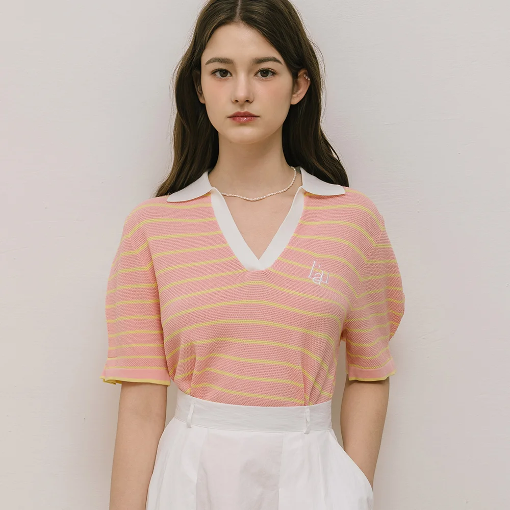 Lautre Pink Stripe knit
