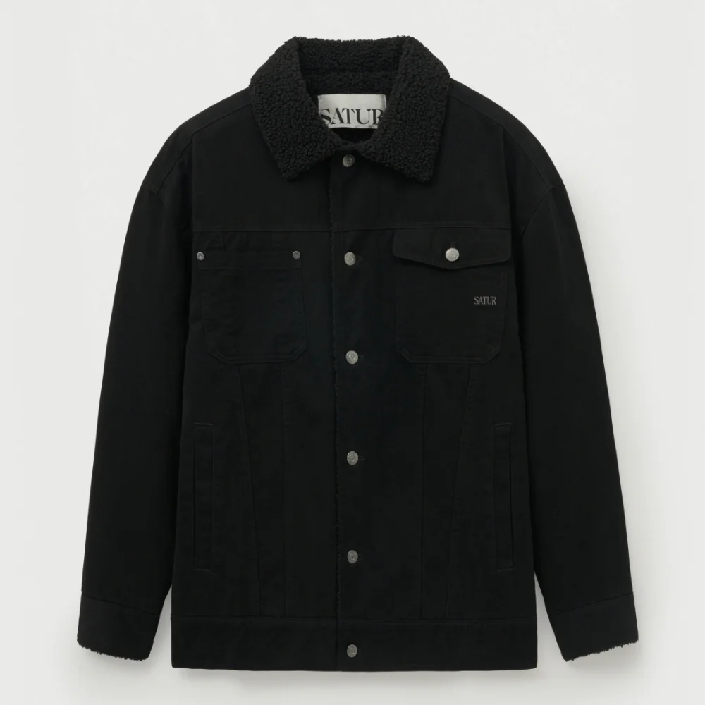 Marron Trucker 外套 黑色