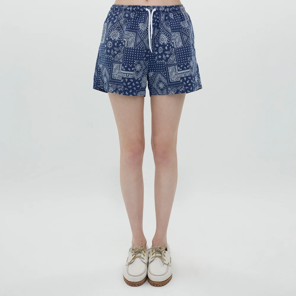 Paisley Pattern Shorts (Navy)
