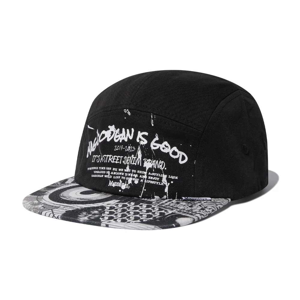 頭飾 9306 拼貼 撞色 黑色 Camp Cap