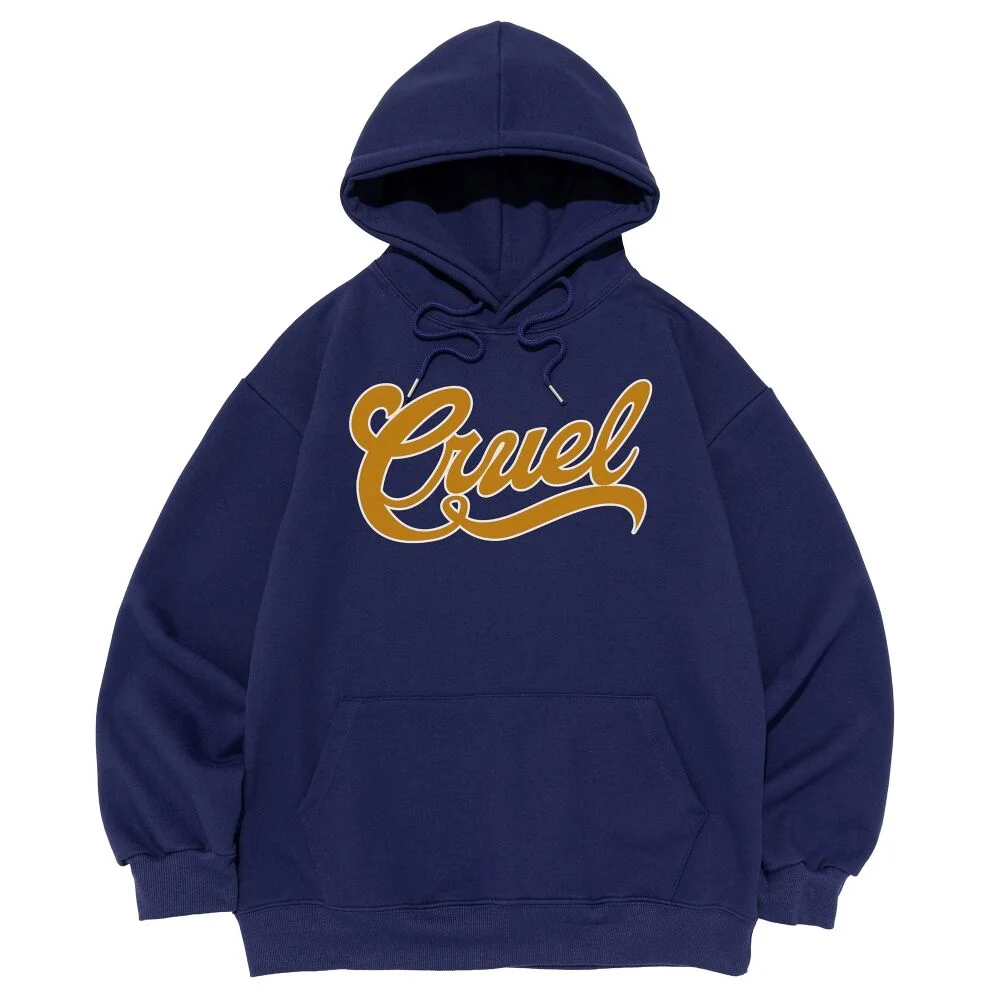 CRUEL LOGO HOOD T-SHIRT (BLUE)