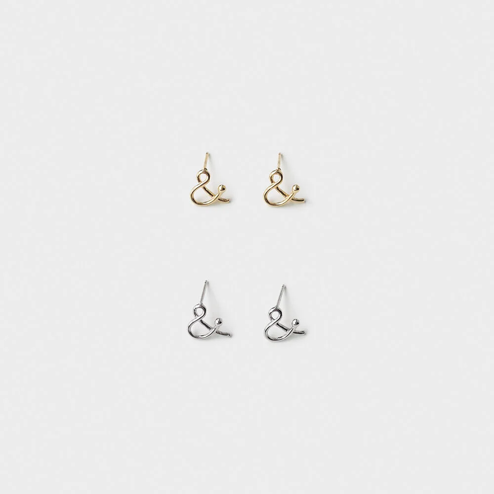 & symbol earring (2colors)